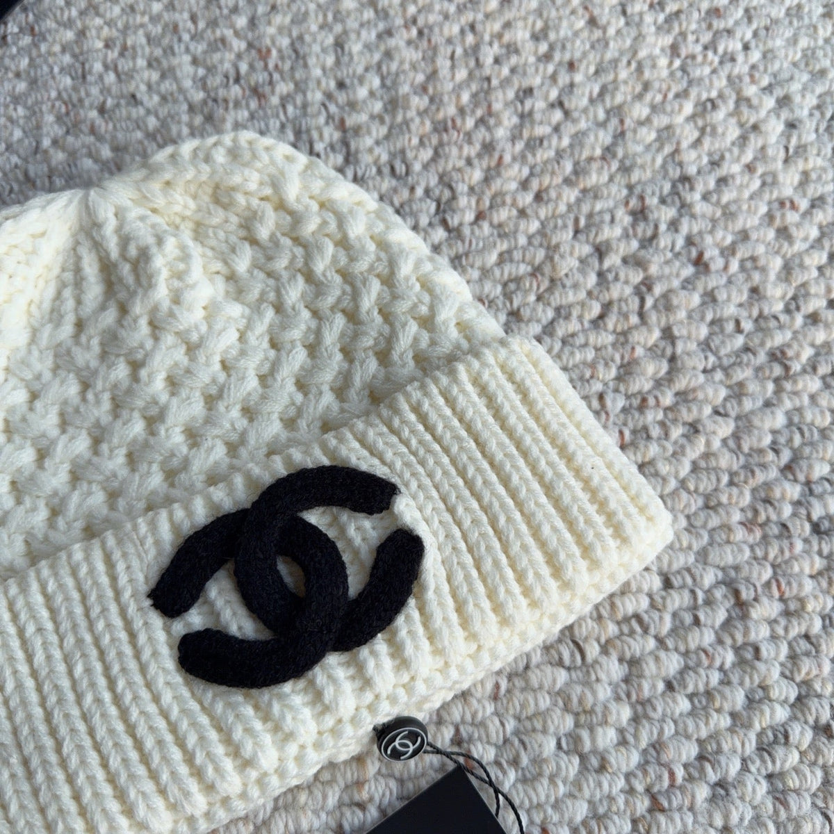 Chanel Cable Knit Cashmere Beanie - image 4