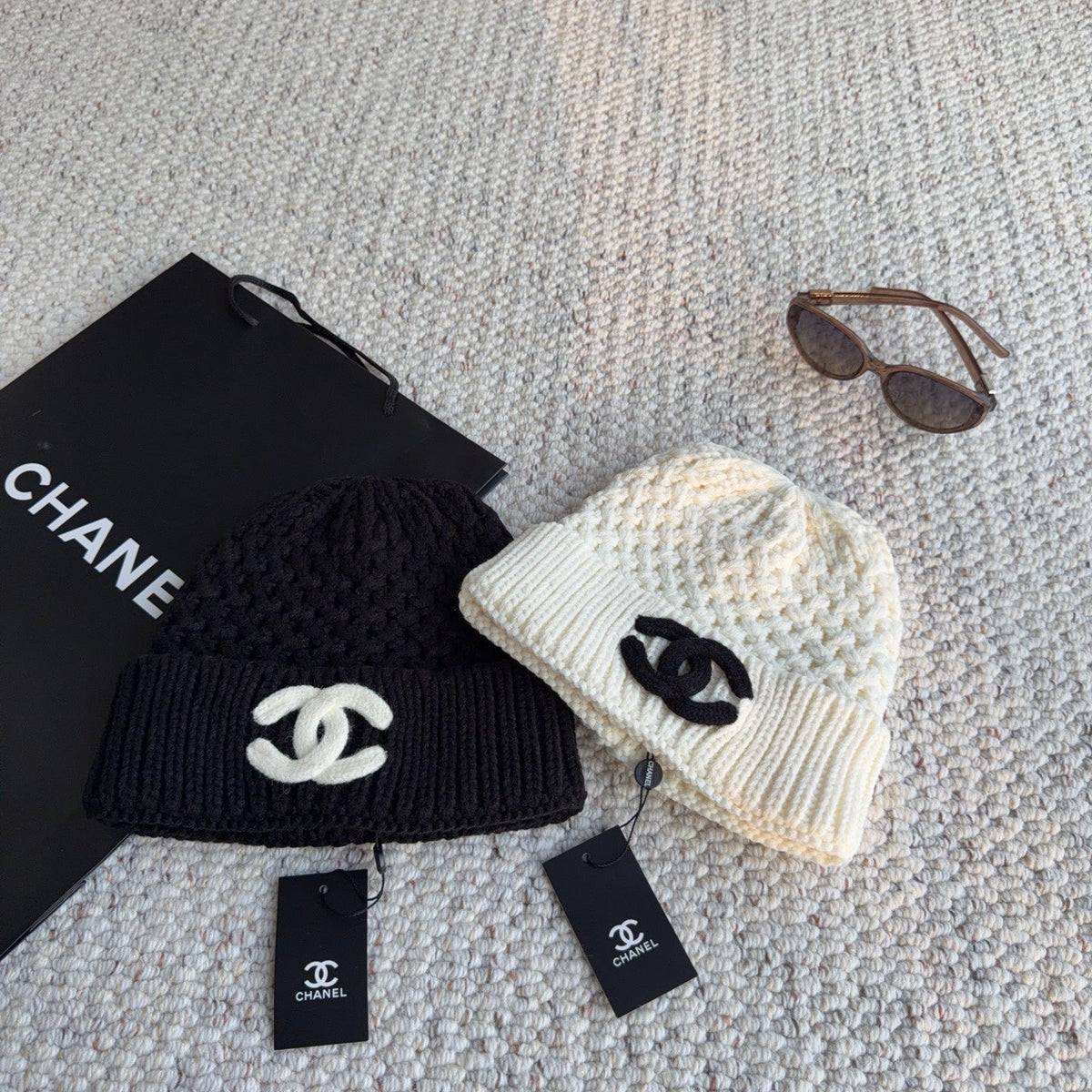 Chanel Cable Knit Cashmere Beanie - image 8
