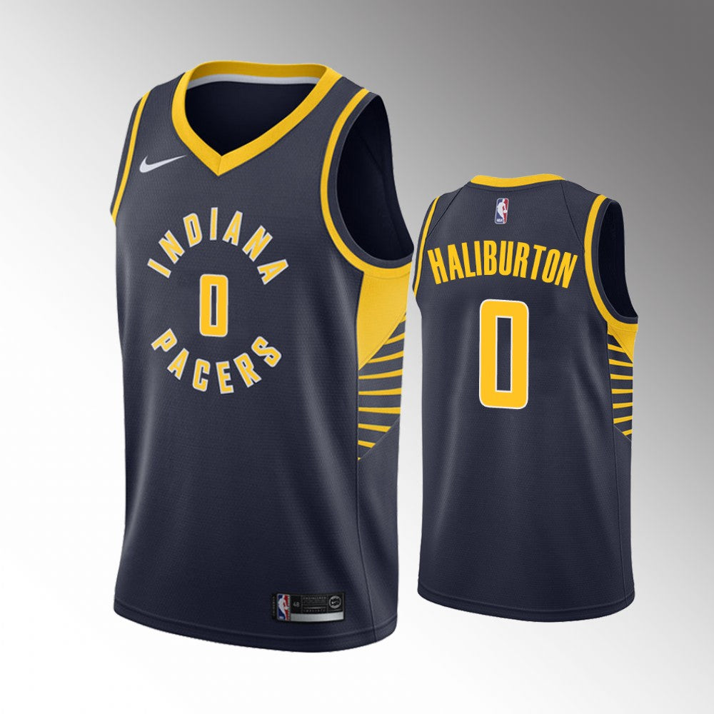 Tyrese Haliburton #0 Indiana Pacers Nike Navy Icon Edition Swingman Jersey