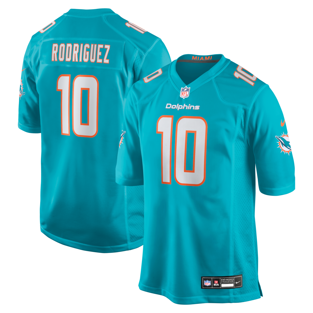 Jacob Rodriguez Miami Dolphins Jersey - Aqua
