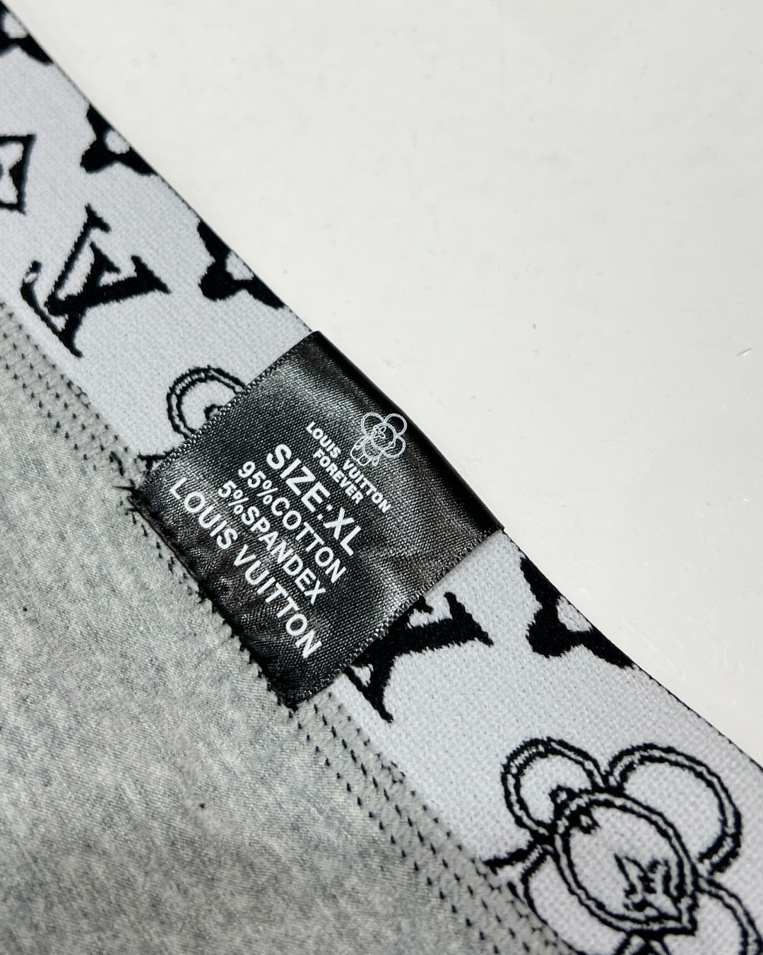 Louis Vuitton Grey Dark Circle Pattern Waist Boxer Briefs, image 7