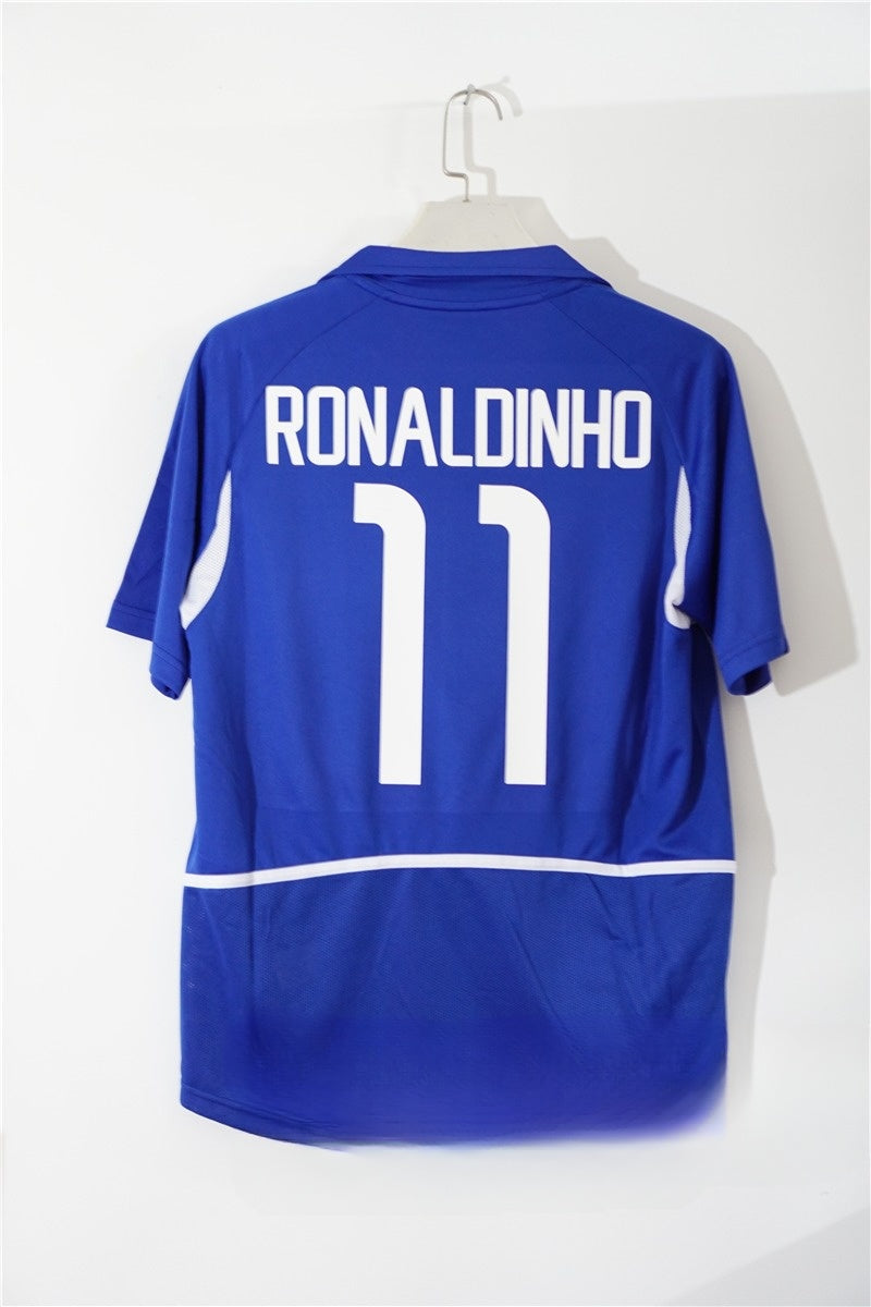 Brazil 2002 World Cup Away Retro Soccer Jersey – Nike CBF Ronaldo Ronaldinho Rivaldo Roberto Carlos Kaka