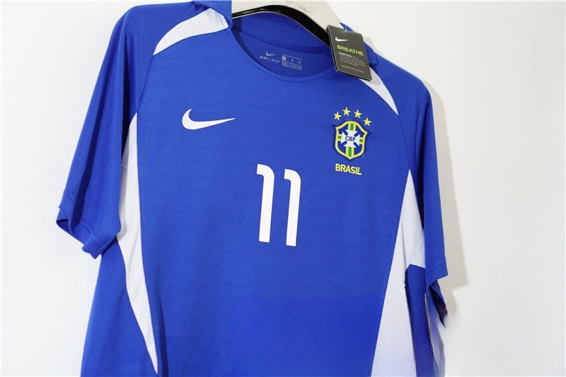 Brazil 2002 World Cup Away Retro Soccer Jersey – Nike CBF Ronaldo Ronaldinho Rivaldo Roberto Carlos Kaka