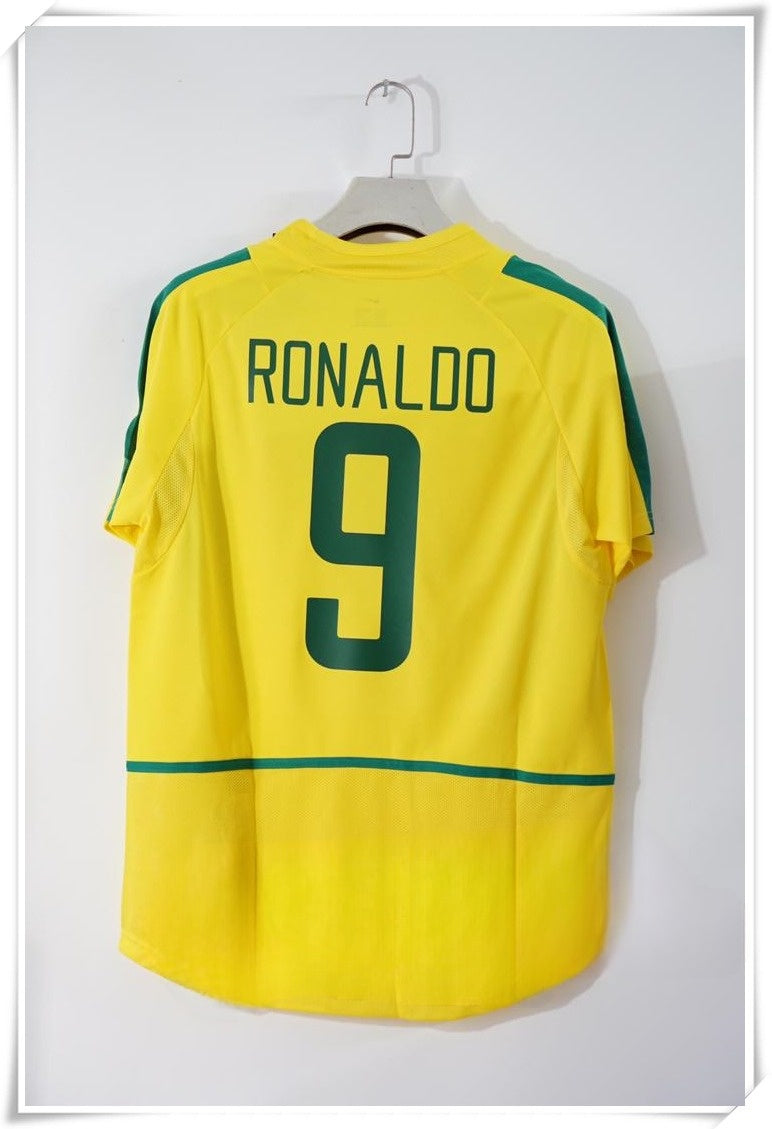 Brazil 2002 World Cup Home Retro Soccer Jersey – Nike CBF Ronaldo Ronaldinho Rivaldo Roberto Carlos Kaka Kit