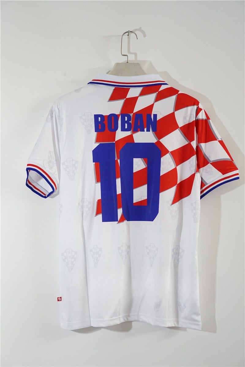 Croatia 1998 Home Retro Soccer Jersey – Lotto HNS Checkerboard World Cup Third Place Kit