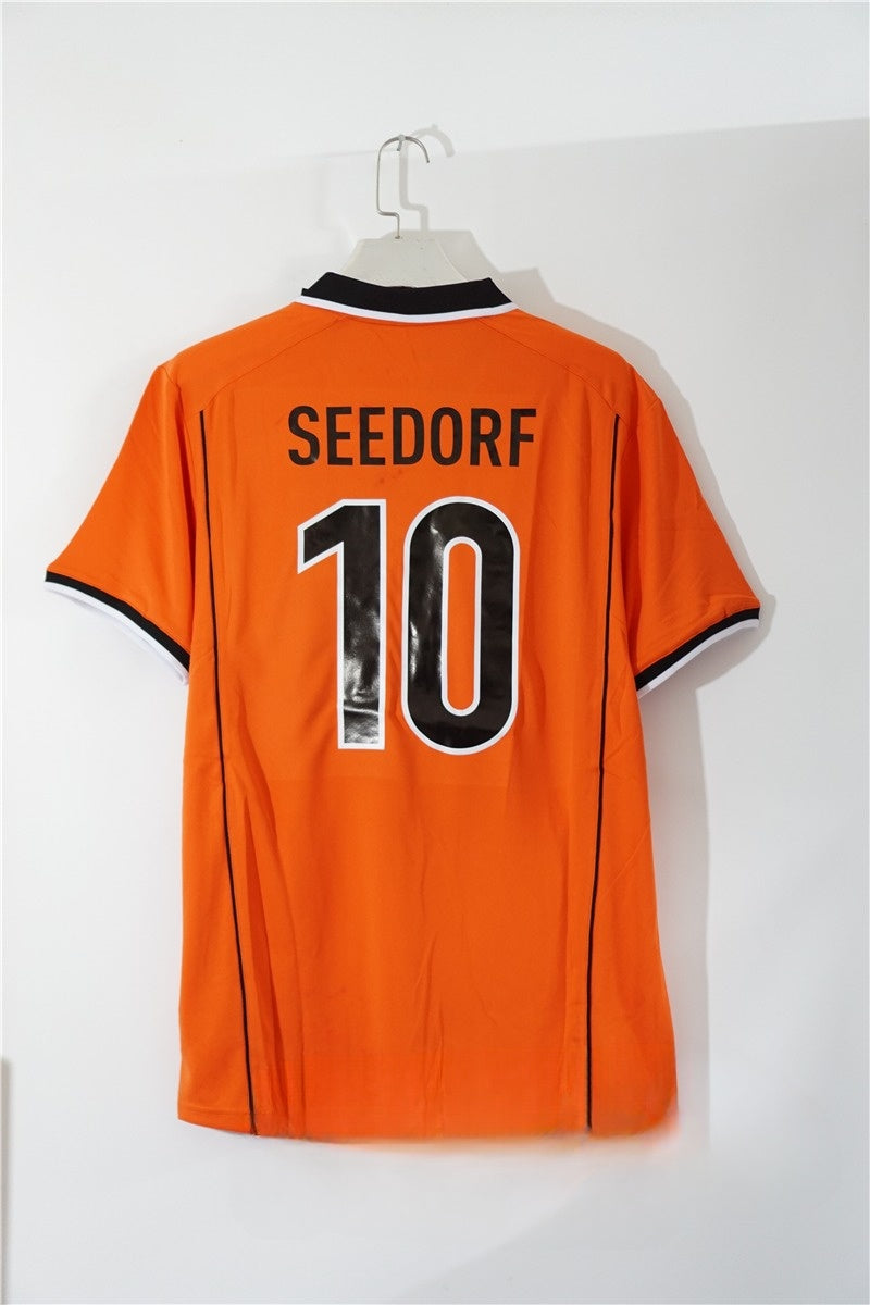 Netherlands 1998 World Cup Home Retro Soccer Jersey – Nike KNVB Bergkamp Kluivert Davids Seedorf Oranje Kit