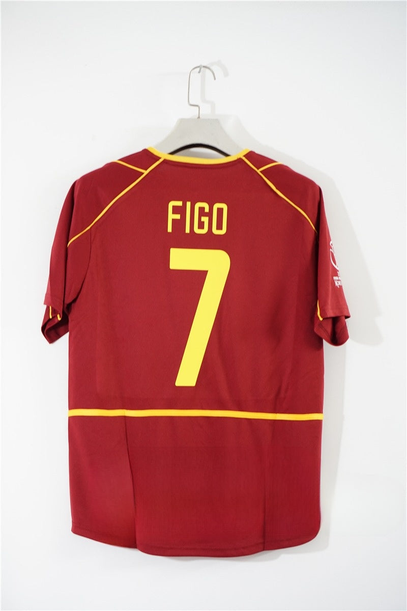 Portugal 2002 Home Jersey – Red Nike Dri-FIT Green Side Panel Retro 2002 FIFA World Cup Football Shirt | Figo Rui Costa Pauleta Classic A Selecao das Quinas Kit