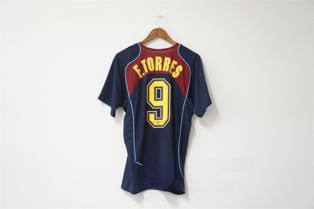Atlético Madrid 2004-05 Away Retro Jersey – Nike Navy Spider-Man 2 Torres Simeone La Liga Football Shirt