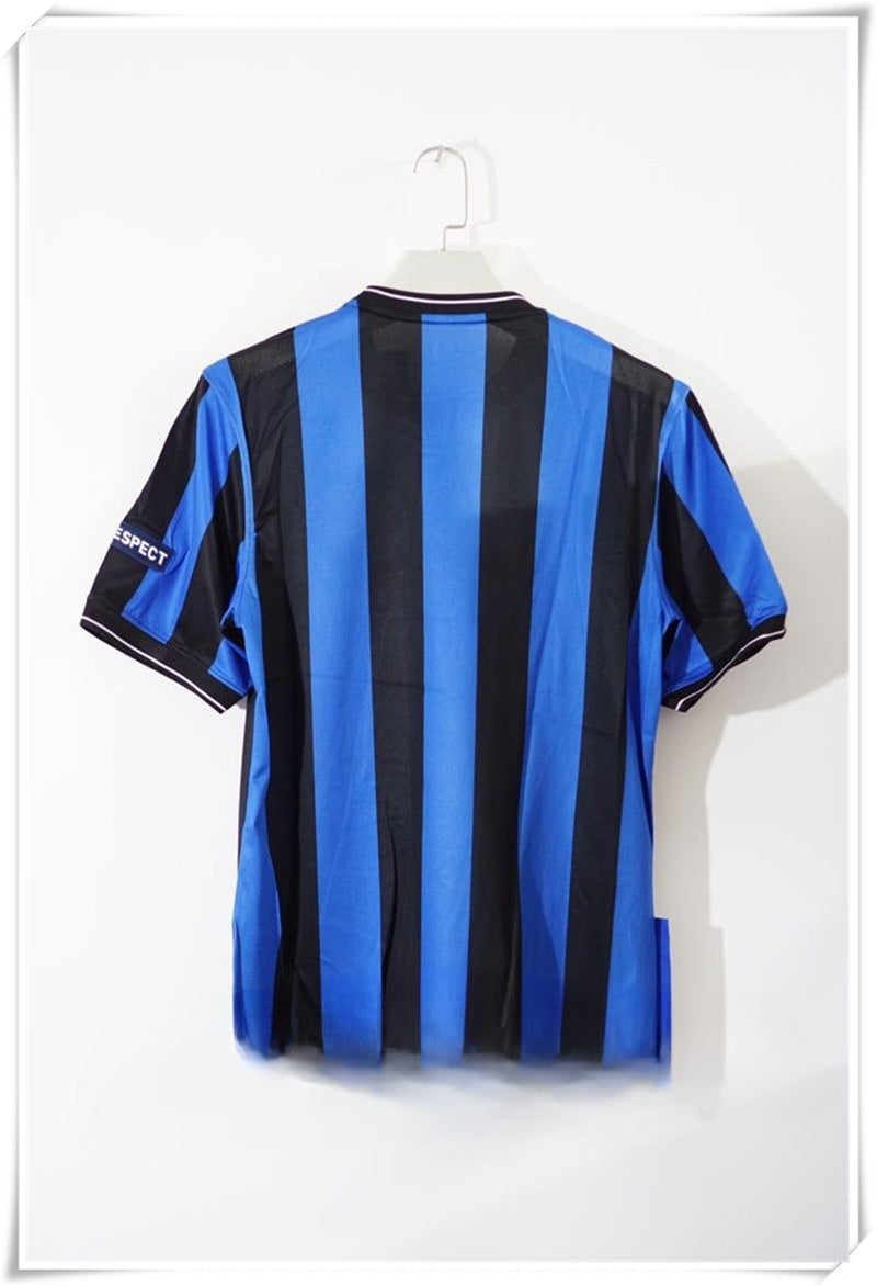 Inter Milan 2009-10 Champions League Final Retro Jersey – Nike Blue Black Nerazzurri Pirelli Treble Winners Football Shirt