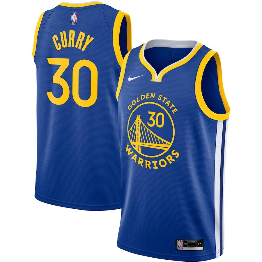 Stephen Curry #30 Golden State Warriors Nike Royal Blue Icon Edition Bay Bridge Badge Home Swingman Jersey - Men's & Youth Sizes