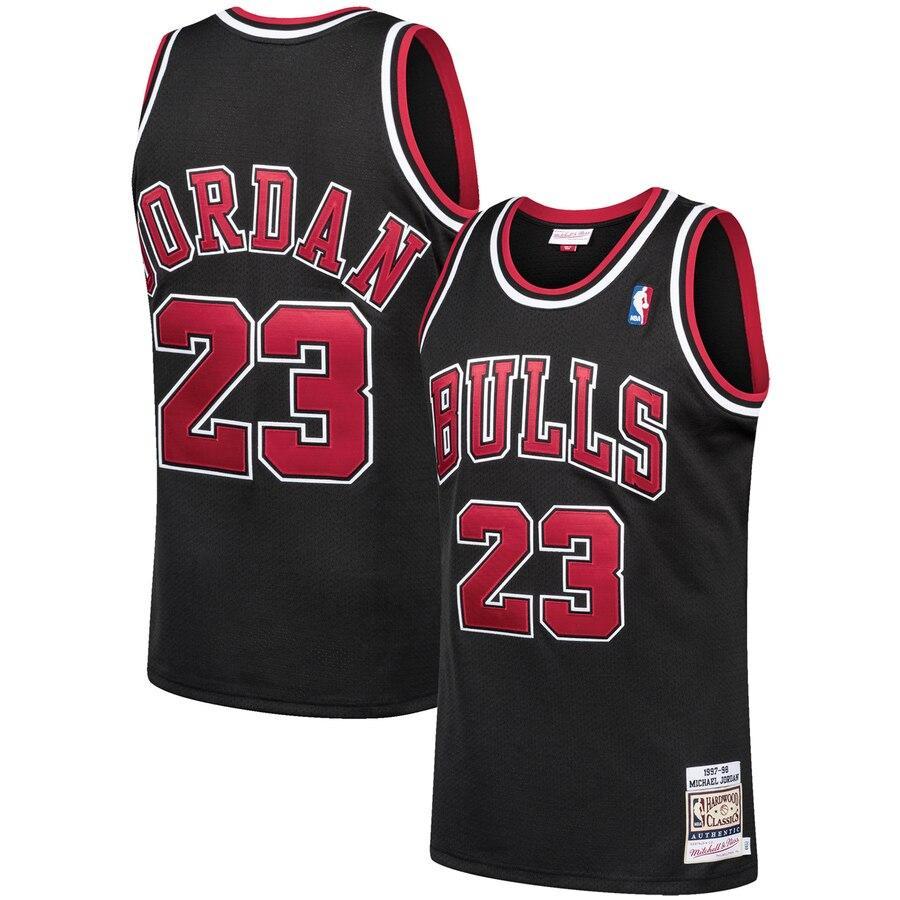 Michael Jordan #23 Chicago Bulls Mitchell & Ness Black 1997-98 Hardwood Classics Authentic Jersey