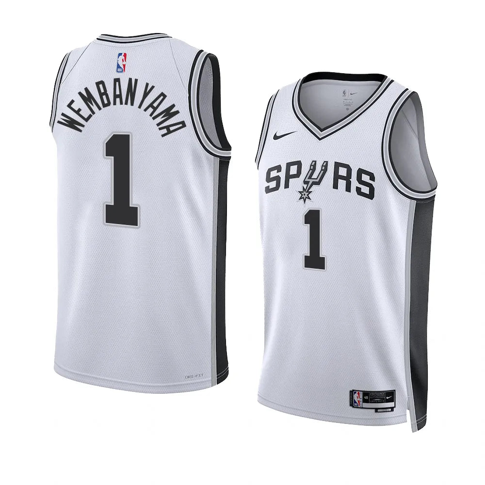 Victor Wembanyama #1 San Antonio Spurs Nike White Association Edition Swingman Jersey