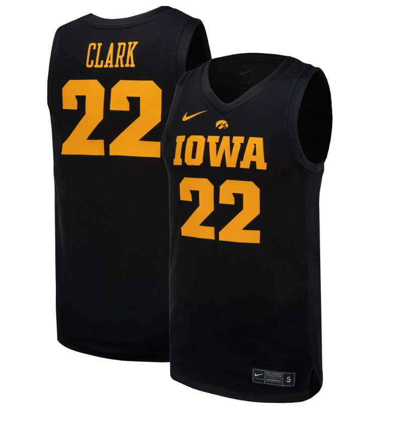 Caitlin Clark Iowa Hawkeyes #22  Black Alternate College Basketball Jersey - Men's & Youth