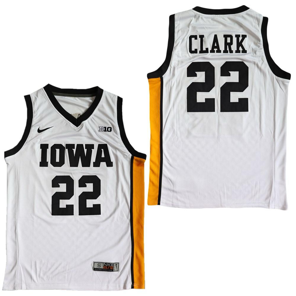 Caitlin Clark Iowa Hawkeyes #22 White College Basketball Jersey - Men's & Youth